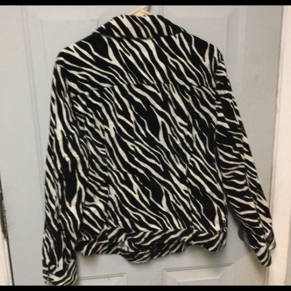 Zebra print super fun jacket size 1X - Picture 2 of 7
